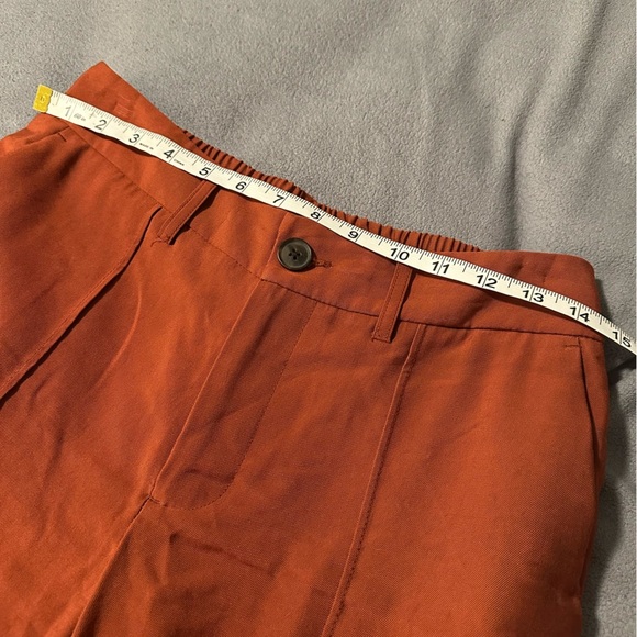 A New Day High-Rise Slim Fit Effortless Pintuck Ankle Pants Women Fiery Brown 8 - Picture 2 of 15